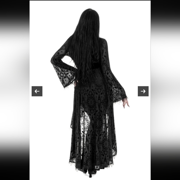 NWT Restyle, Dark Angel Burnout Duster, Black, Large fits like Medium - Picture 4 of 16